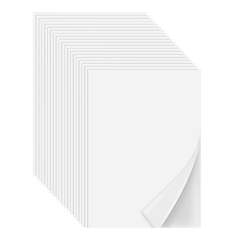 A23I-Iron On Adhesive Sheets 20PCS,Double-Sided Heat Melt Fabric Sheet, A4 Size Fusible Adhesive Sheets, Fusible Interfacing