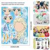 Disney 8 Adesivos de Quebra-Cabeça Congelante Face Maker Crie Seu Próprio Elsa Olaf Anna Adesivos de Quebra-Cabeça de Montagem DIY