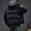 Men's High-End White Duck Down Jacket - Thick, Warm, Loose Fit with Hood