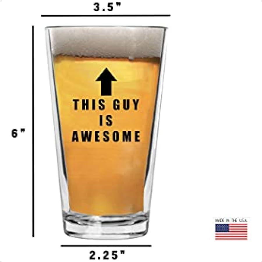

Этот парень потрясающий Смешной пивной бокал Кружка для питья Пинта 16 унций Паб Подарок-прикол Веселая шутка для мужчин Ему Мужу Отцу День отца United States