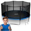 Gartentrampolin 12 Fuß/374 cm mit Außennetz und Leiter Neo-Sport