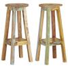 Day and Night - Day and Night Kitchen Stools 2 Units Recycled Solid Wood