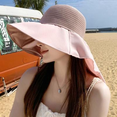 Summer Women Sun Hat UV Protection Neck Protection Hat New Women Bucket Hat  Outdoor