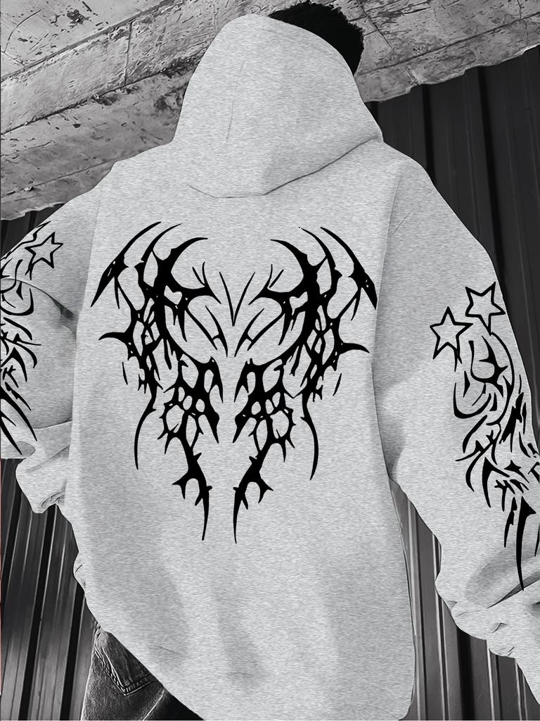 Modern Kids Hip Hop Sports Sweatshirt, striking black art printing, nice loose fit for boys girls sports casual