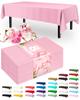 Pureegg Plastic Table Cloth Disposable 8 Pack, 54 x 108 Inch Table Cloths, Graduation Decorations Class of 2025, Graduation Party Tablecloths,
