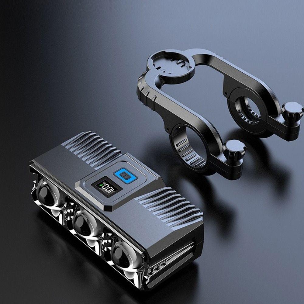 Solar Charging Bicycle Front Light USB Rechargeable Handlebar Lamp Cycling Light Mountain Bike