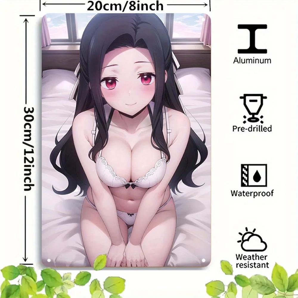 

Винтажные аниме-персонажи, металлическая настенная живопись, алюминиевый знак. Водостойкий ретро-декор для дома, кухни и других помещений. Настенное украшение. 20x30cm белый