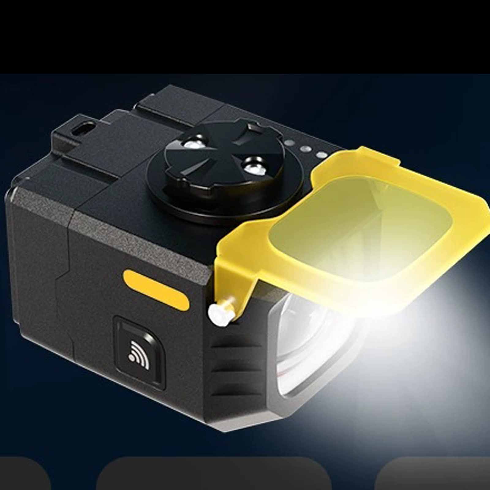 

Hanging Wireless Remote Control Night Riding Light - Yellow Mountain Bike Lamp - Outdoor Cycling Safety Lighting Tool One Size чёрный