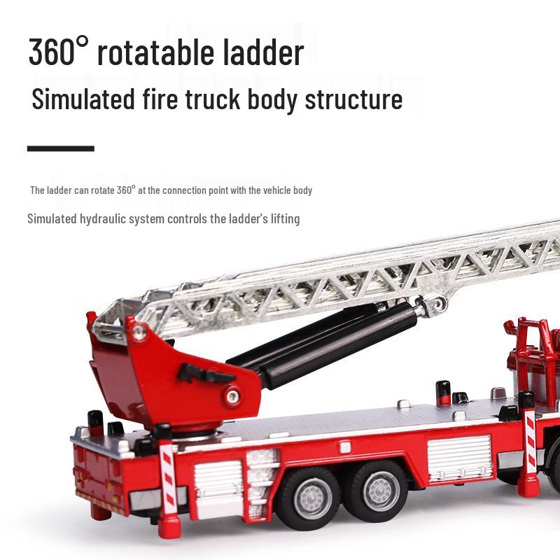 KDW625012 Alloy Fire Truck Model Toy with Ladder