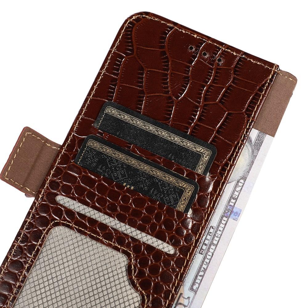 For Xiaomi 14T Pro Case Crocodile Texture Genuine Cow Leather Phone Wallet Cover