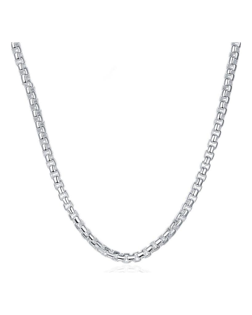 925 Sterling Silver Necklace 4mm Circular Lattice Chain Fashion Jewelry