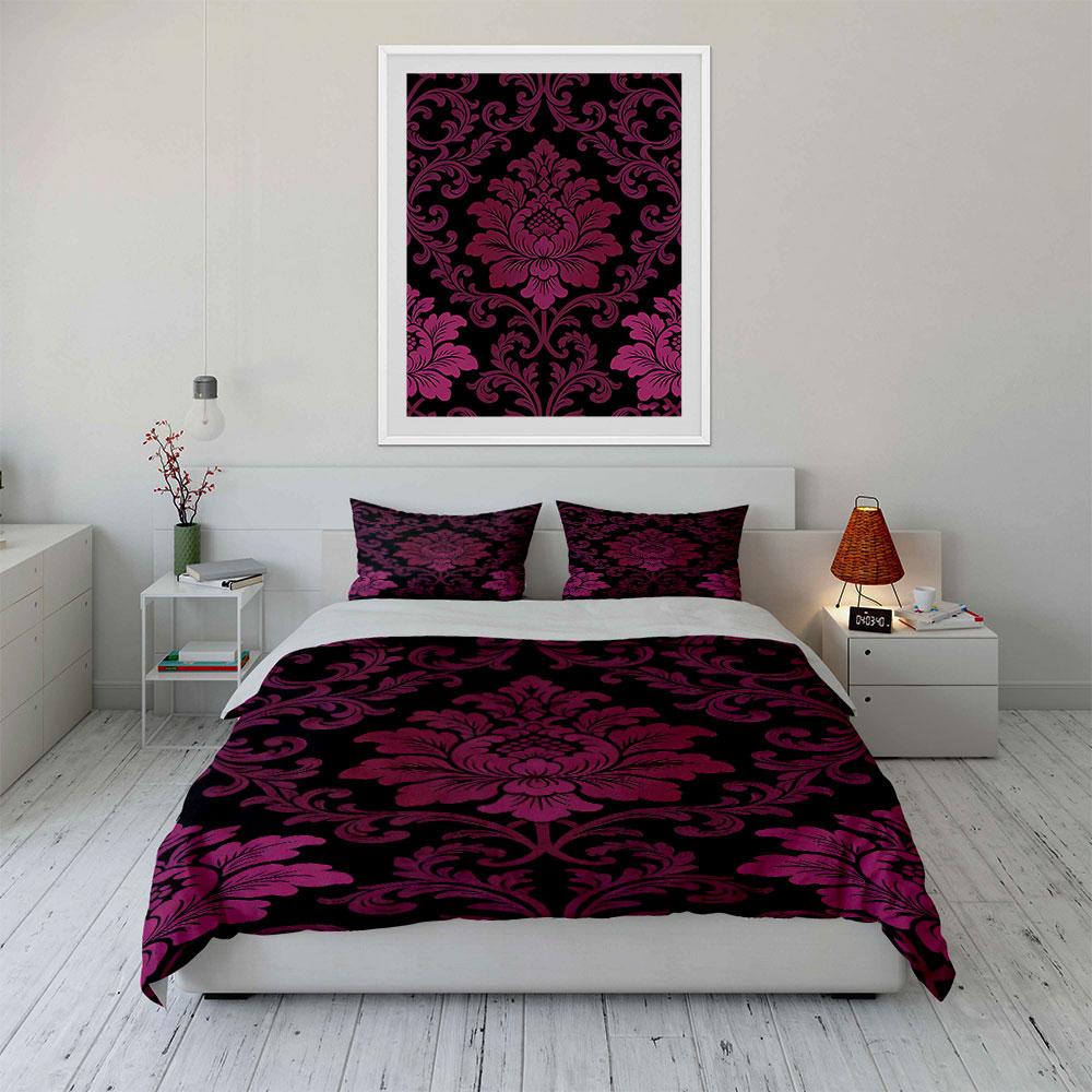 Floral Damask Pattern. Bedding Sets Duvet Cover Sets Duvet Covers Pillowcases(1 * Duvet Cover 2 * Pillowcases Without Duvet Insert)