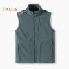 Pánská vesta Polar Fleece Regular Fit Vesta se stojáčkem bez rukávů Kabát s kapsami na zip Tepelně izolační vesta