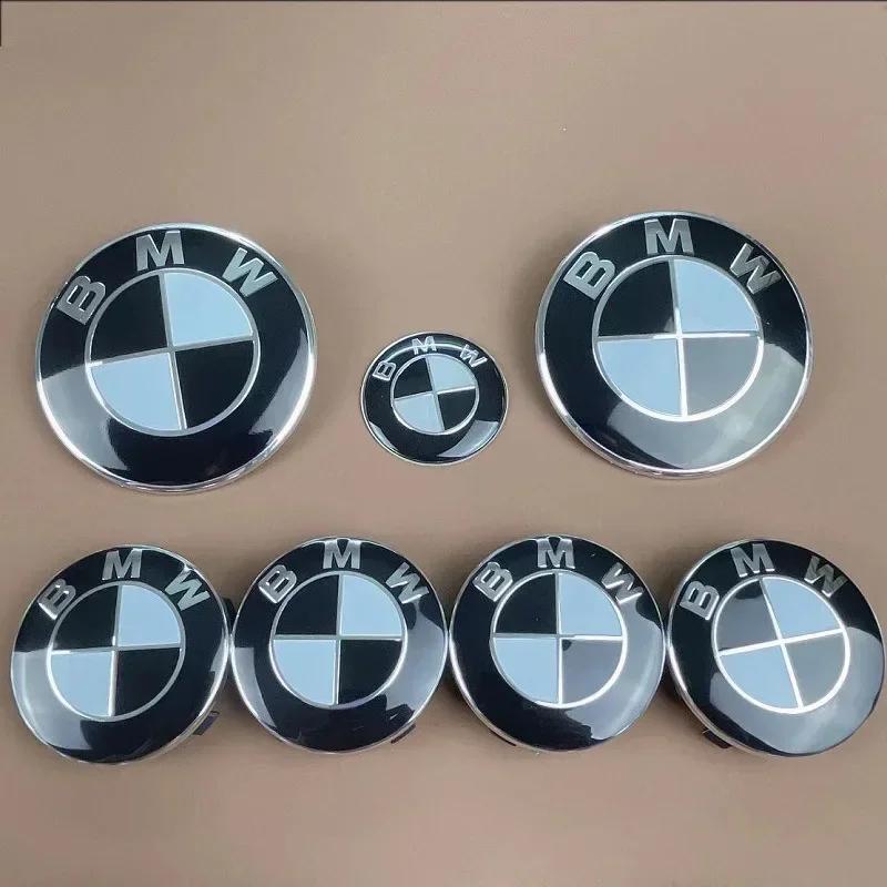 

7 шт. Емблема на капот для BMW Логотип 50-річного ювілею 82 мм + Задній значок 74 мм + Ковпачок маточини колеса 68 мм + Наклейка на кермо 45 мм 82MM 74MM 45MM 56MM