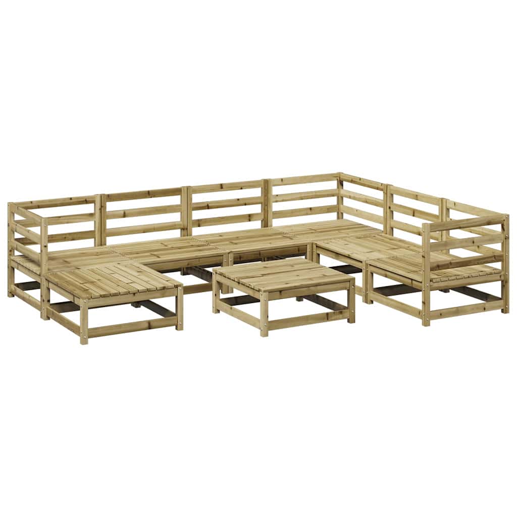 8 Piece Garden Sofa Set Pressure Treated Pine Wood