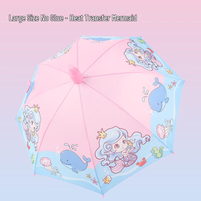 Children's Cartoon Semi-Automatic Stick Umbrella