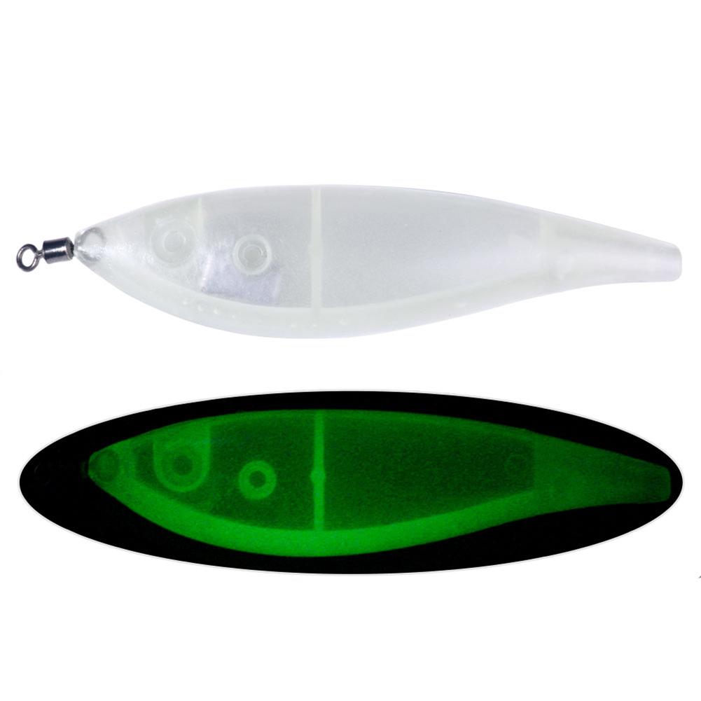 Glowing Horizontal Squid Trolling Lure Artificial Squid Jigging Eging Wood Shrimp Hooks Octopus Hook Cuttlefish Bait for Fishing