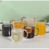 Shangqi 450ml Transparent Borosilicate Glass Mugs with Handle - 6-Piece Multicolor Set (Excluding Pink)