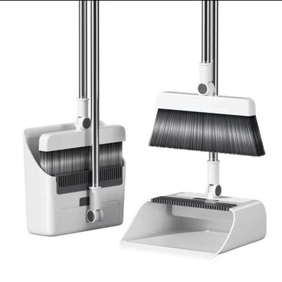 Broom Dustpan Floor Brush Set Indoor Non-stick Hair Long Handle Thickened Broom With Stand Up Dustpan Combo Set Home Clean Tools