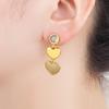 Nidin New Arrival Heart/Star Shape Cubic Zirconia Drop Earrings For Women Female OL Style Fashion Ear Jewelry Accessories Gifts