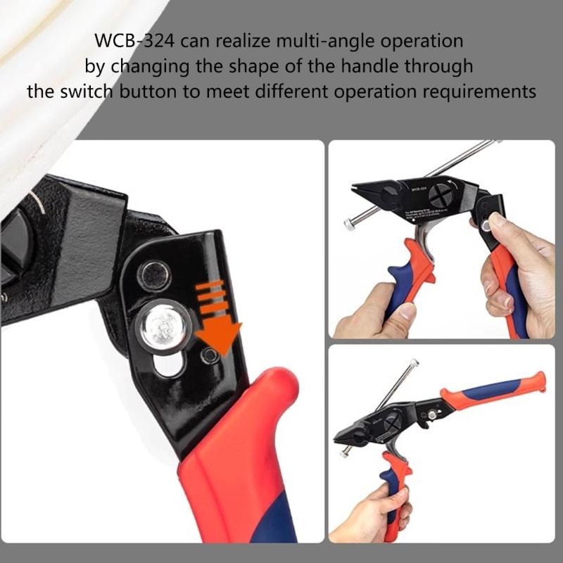 Cable Tie Fastener Stainlesss Steel Cable Tie Guns Metal Zips Tie Tightener for Fastening & Trimming Easy To Use