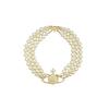 Collana girocollo a tre file con perle a bassorilievo per donna Oro 63030007R117R117