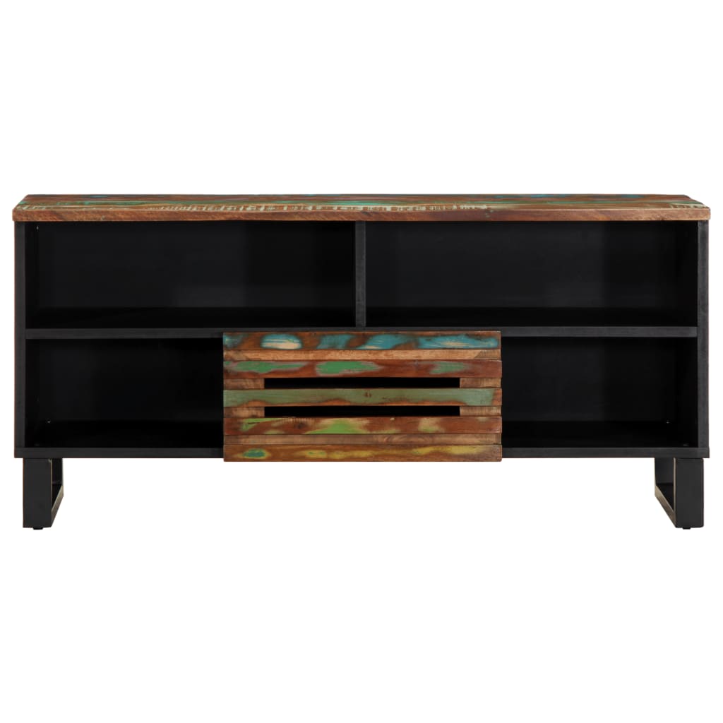 TV Stand 100 X 34 X 46 Cm Solid Acacia Wood