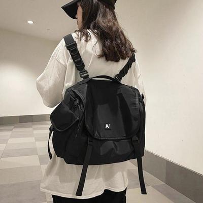 Nylon School Backpacks for Women Korean Style Backpack Techwear Aesthetic Harajuku Trend Backpack