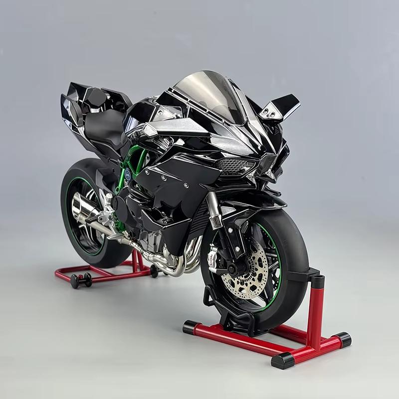2026 XLG Super-Sized New 1:6 Kawasaki Ninja H2R Superbike - Alloy Model with Ignition Start & Realistic Smoke Effect Collectible Gift Model