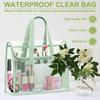 Clear PVC Cosmetic Bag Organizer Multifunction Travel Toiletry Bag for Women Beach Tote Bags Transparent Organizer Storage Bags