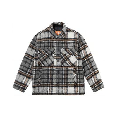 New Era FW21 Ciepła Kratkowana Kurtka CPO z Długim Rękawem Kurtki Unisex Szary 12866423