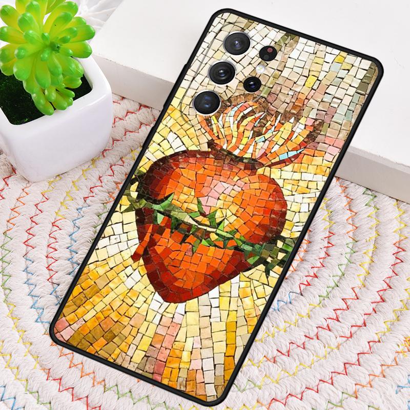 Hearts of the Holy Family Silicone Phone Case For Samsung Galaxy note 10 pro S26 S25 S24 S23 S22 S21 Plus S25Ultra Capa Cover