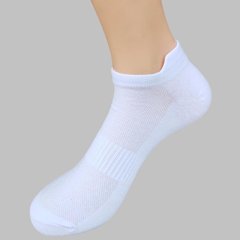 Men's Plus Size Summer Mesh Cotton Ankle Socks - Low Cut, Lightweight, Solid Color Sports Socks