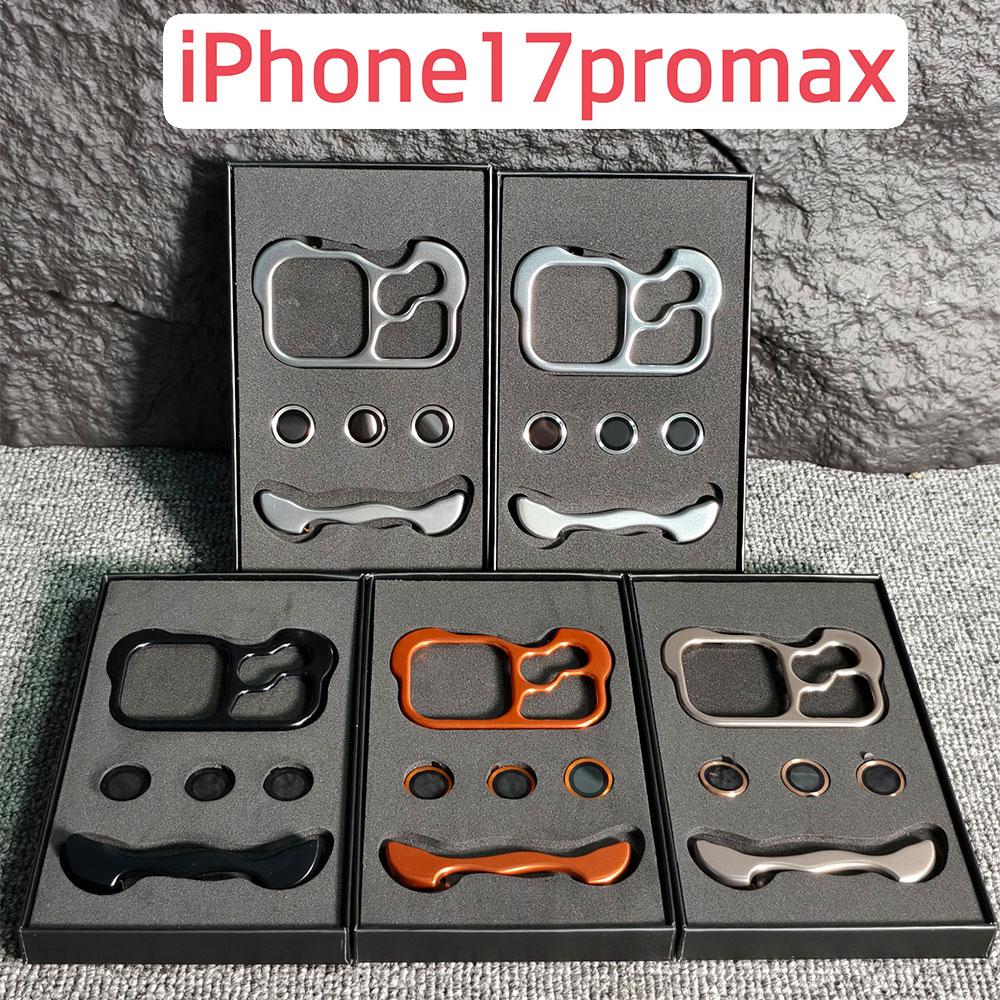 Irregular Metal Bumper Phone Case For IPhone 17 16 15 14 13 12 Pro Max Plus Lens Film Protection Bare Aluminum Shockproof Cover