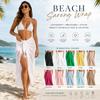 Solid Color Bikini Cover Up Sheer Design Sarong Beach Towel  for Women Seaside Holiday