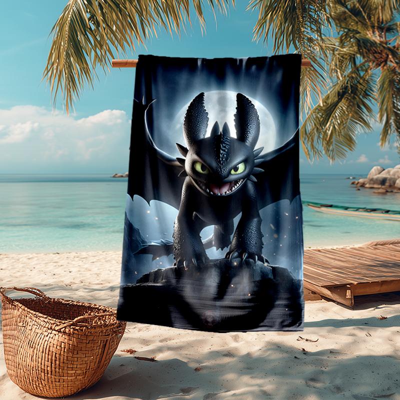 Ultra-Soft Beach Towel with Dragon Theme,Ideal for Pool - Camping, Diving - Perfect Travel Essential, Vibrant Beach Towel.