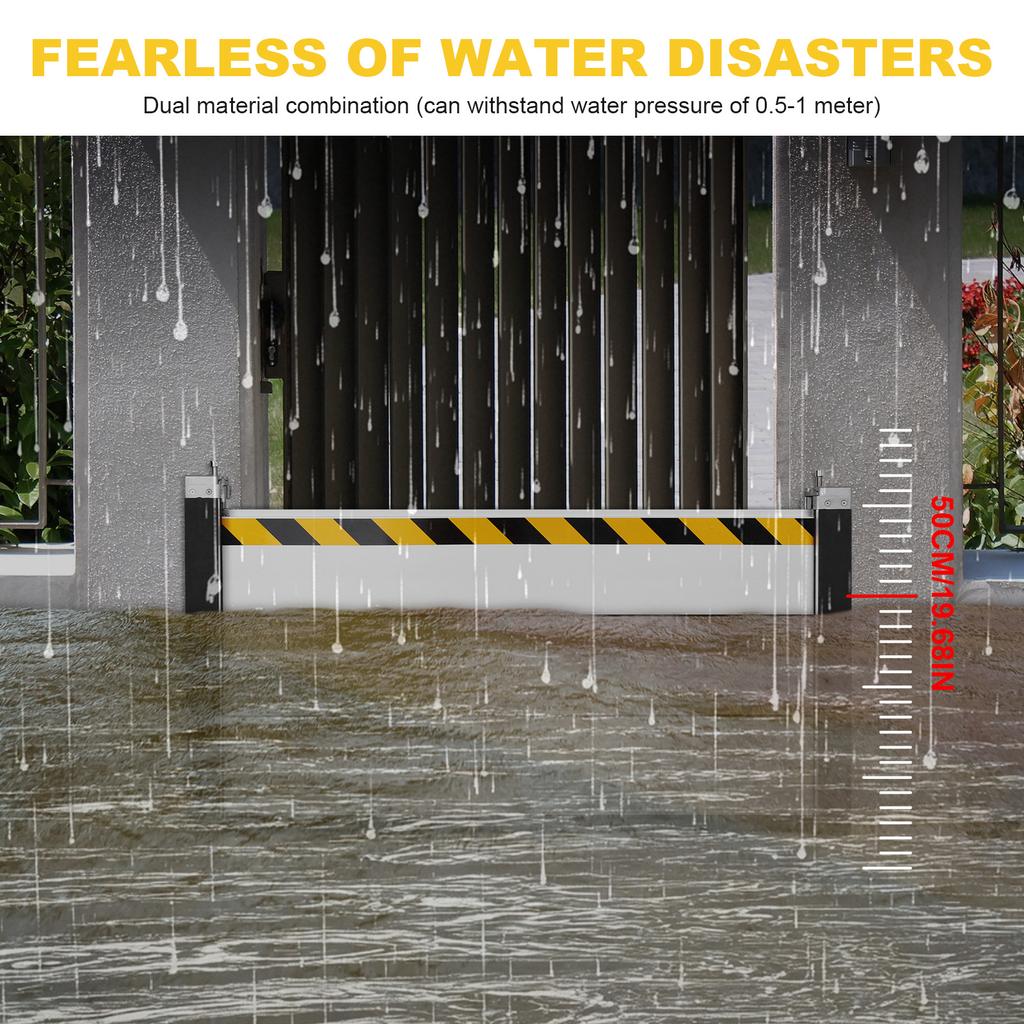 Aluminum Flood Barrier 48.03x23.62in Flood Protection Baffle Unit Module Flood Protection Baffle for Garage Door Home Basement