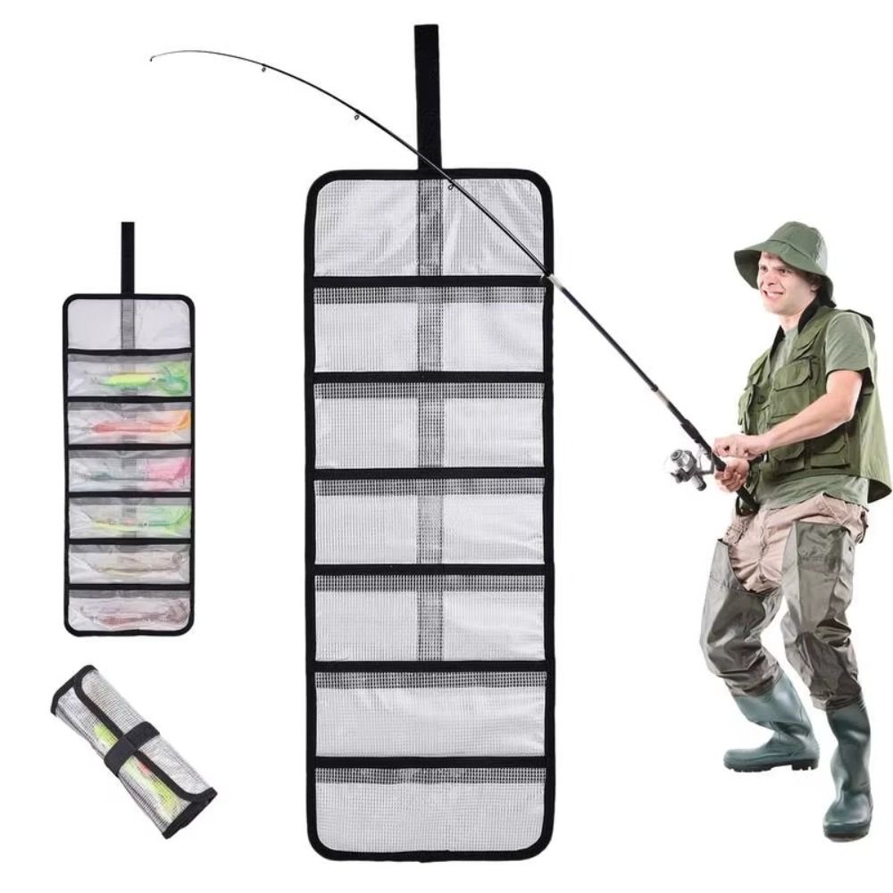 

Waterproof Fishing Lure Organizer Protective Wrap Tackle Organizer Bag Fishing Bait Bags Soft Lure білий