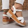 Fashion New Women's Braided Platform Sandals 2025 Summer Women Shoes Chunky Wedges Gladiator Sandals Woman Vacation Casual Beach Sandles