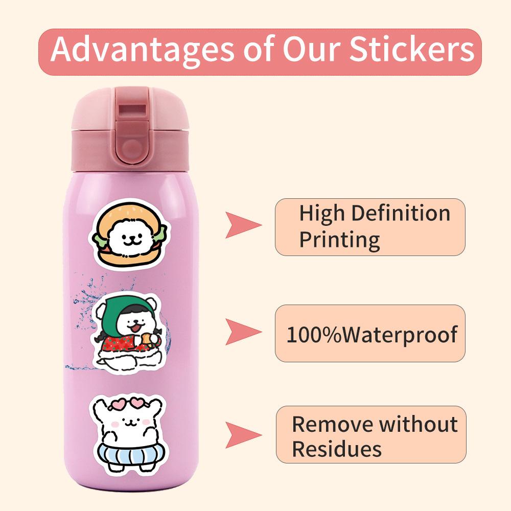 105 New Styles of Line Puppy Cartoon Graffiti Stickers Decorate Refrigerator Skateboard DIY Personalized Stickers