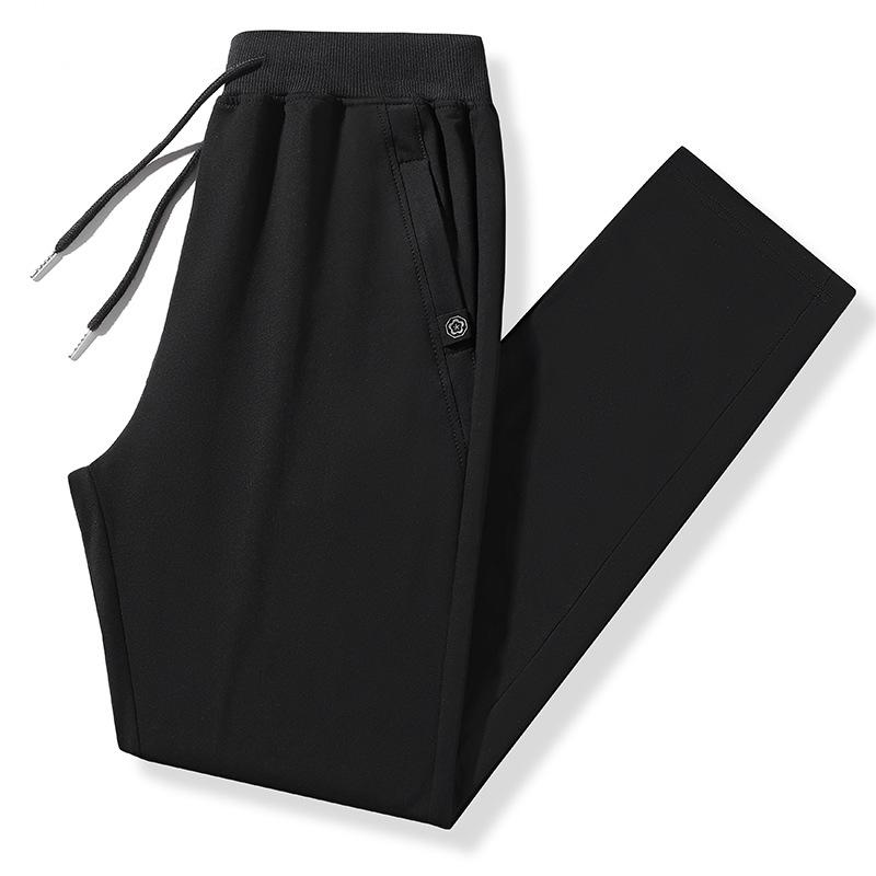 2025 Autumn/Winter Cotton Sports Pants Loose Middle Aged Men'S Pants With Velvet/Regular Large Size Elastic Waist Casual Pants