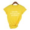Social Distancing Expert Summer T Shirts Women Clothing Short Sleeve Tshirt Female Casual Harajuku Tops Tees