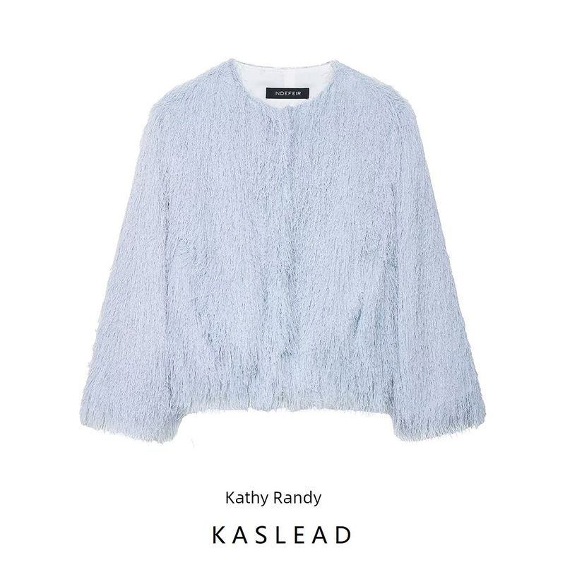 Kaslead New Women clothes Western Style Fashion Simple Decorated Tassel Jacket 8376857 406