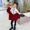 Girls' Fleece-Lined Winter Jacket 2024: Stylish, Warm Cotton Top, Trendy Korean-Inspired Sweater
