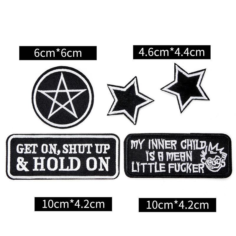 Badge Cloth Sticker Clothes Pants Patch Sticker Down Jacket Jeans Hole Repair Sticker Pattern Embroidery Sticker
