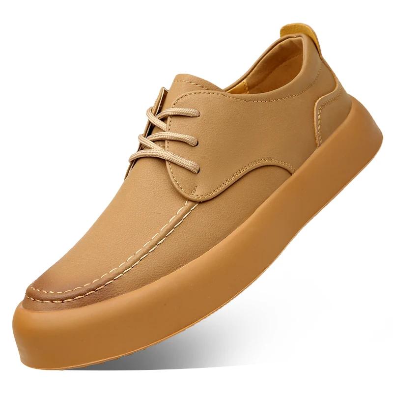 Fashion New Genuine Leather Men's Business Shoes Italian Casual Formal Shoes Luxury Brand Dress Men Shoes Moccasin Male Foortwear Hombre