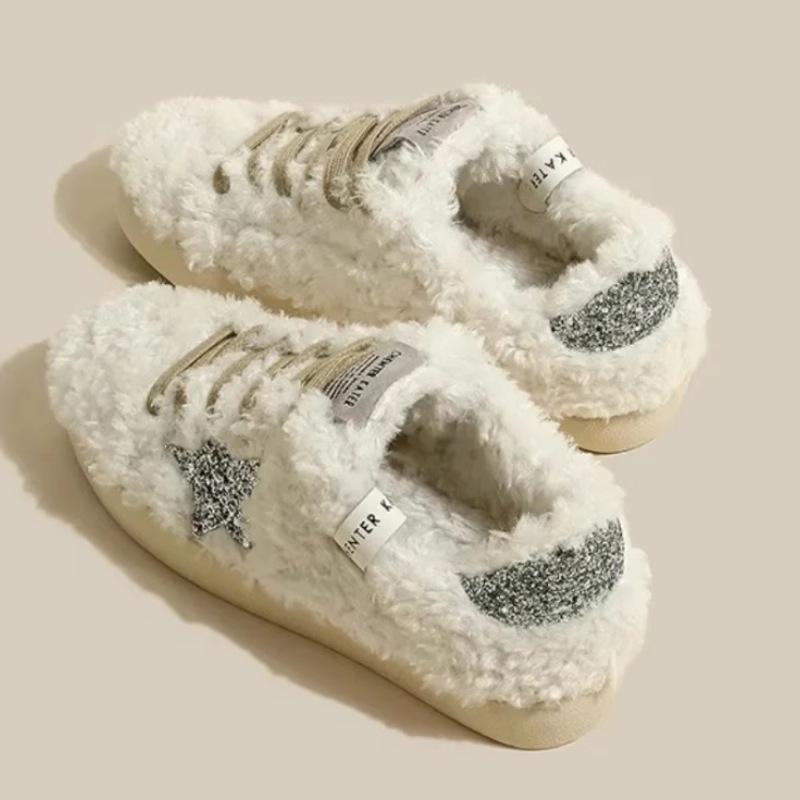 

Gu Yunshu 2024 new autumn and winter muffin thick-soled Birkenstocks bag head half slippers women s warm plush shoes 35