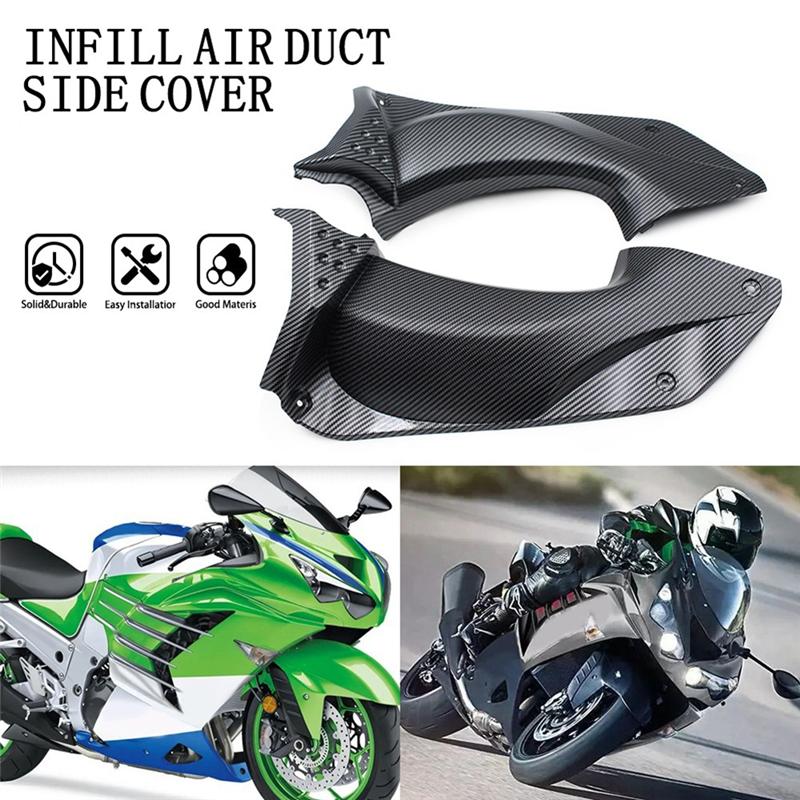 Precise Motorcycle Body Fairings Air Duct Side Cover Air Box Fairings For Kawasaki ZX 14R ZX-14R 2006-2011 Carbon Fiber