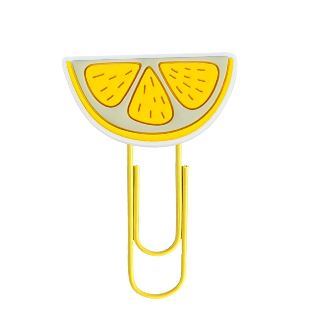 Colorful Cartoon Fruit Bookmark Paperclips for DIY and Office Supplies