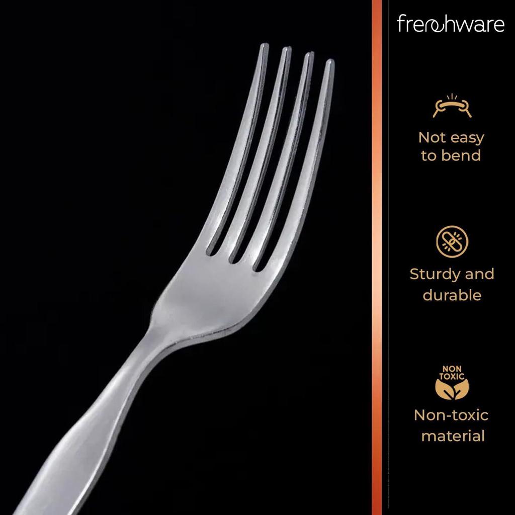 Cutlery (Set of 6, Stainless Steel Sliver Forks Set), 100% Food Grade, Non Toxic, Anti-Rust, Dishwasher Safe, Perfect Gifting Set for All Occasions